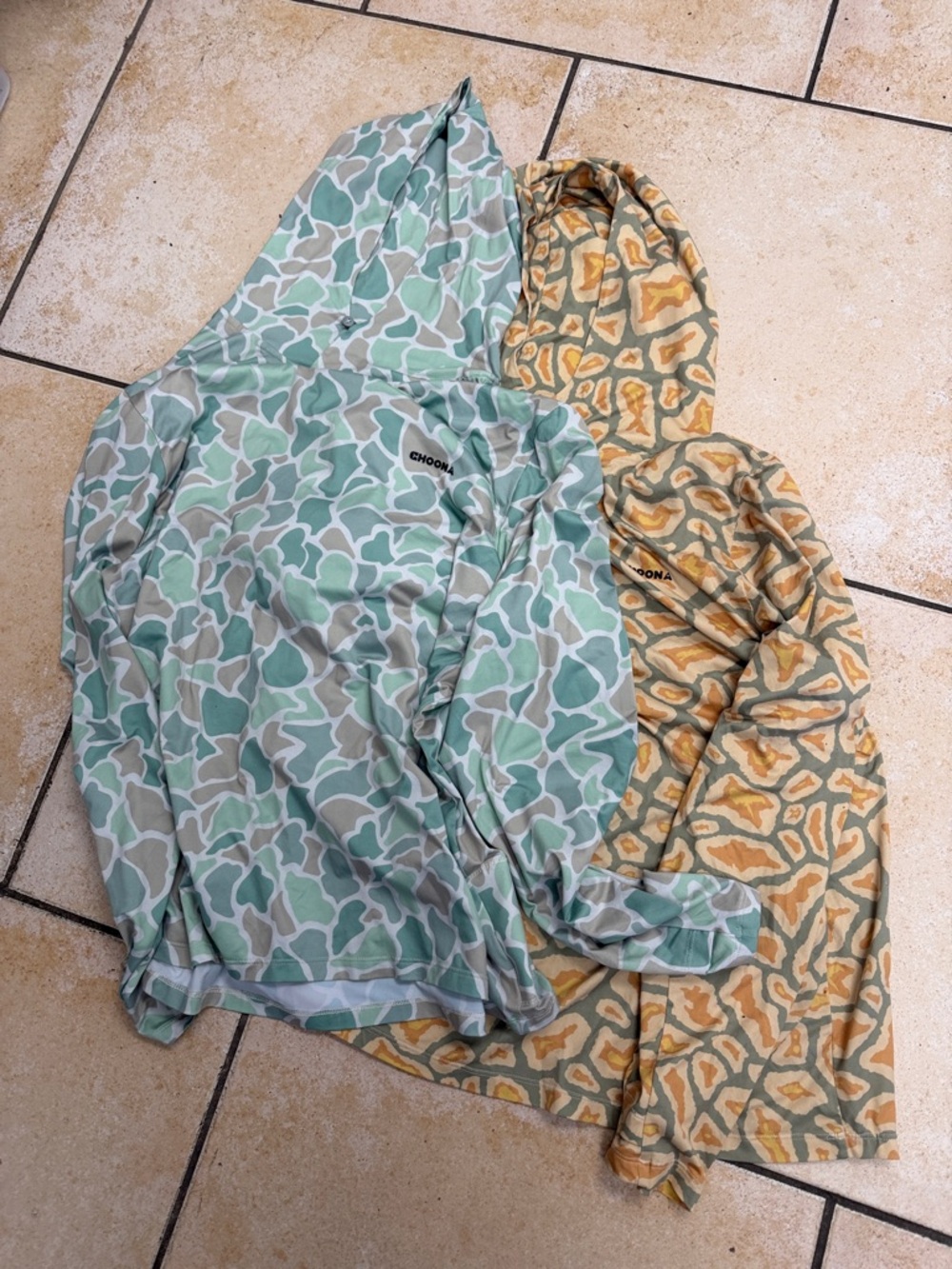 COOLA Printed Hooded Shirt - Mint Green